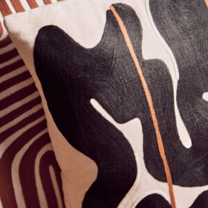 Bosie Ozella Black and Beige Cushion