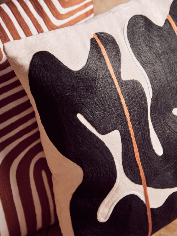 Bosie Ozella Black and Beige Cushion