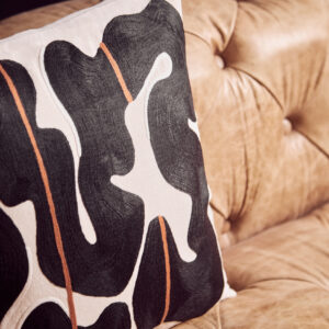 Hoxton Three Seat Brown Leather Modern Chesterfield Sofa