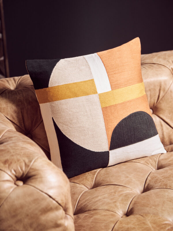Hoxton Three Seat Brown Leather Modern Chesterfield Sofa