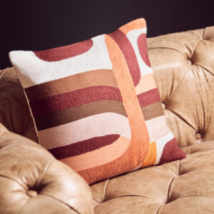 Hoxton Three Seat Brown Leather Modern Chesterfield Sofa