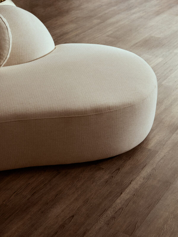 Ovada Cream Linen 3 Seater Curved Sofa