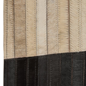 Bosie Safira Small Abstract Hair On Leather Rug