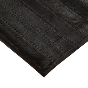 Bosie Safira Small Abstract Hair On Leather Rug