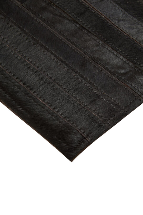 Bosie Safira Small Abstract Hair On Leather Rug