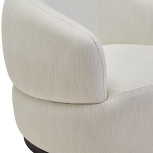 Bordo Textured Cream Curved Swivel Chair
