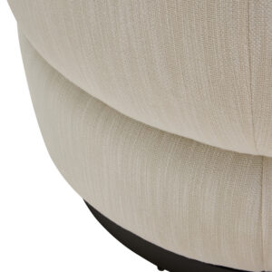 Bordo Textured Cream Curved Swivel Chair