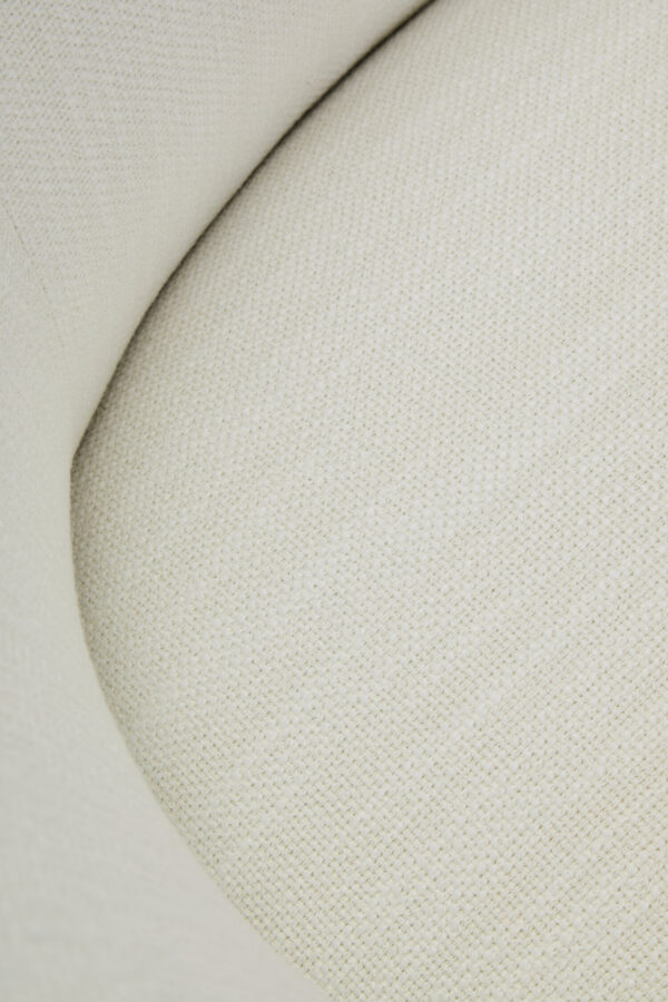 Bordo Textured Cream Curved Swivel Chair