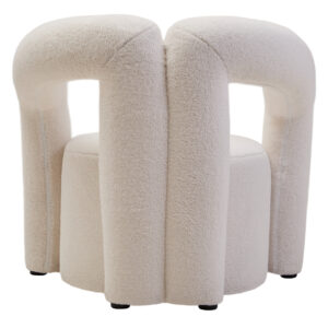 Davina Ivory Boucle Effect Statement Chair