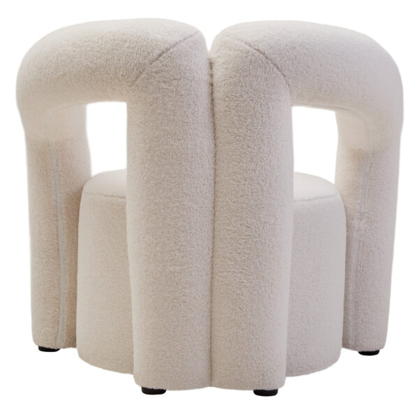 Davina Ivory Boucle Effect Statement Chair