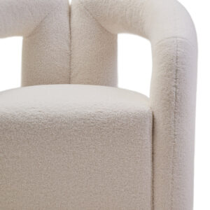 Davina Ivory Boucle Effect Statement Chair