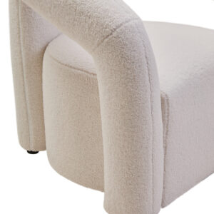 Davina Ivory Boucle Effect Statement Chair