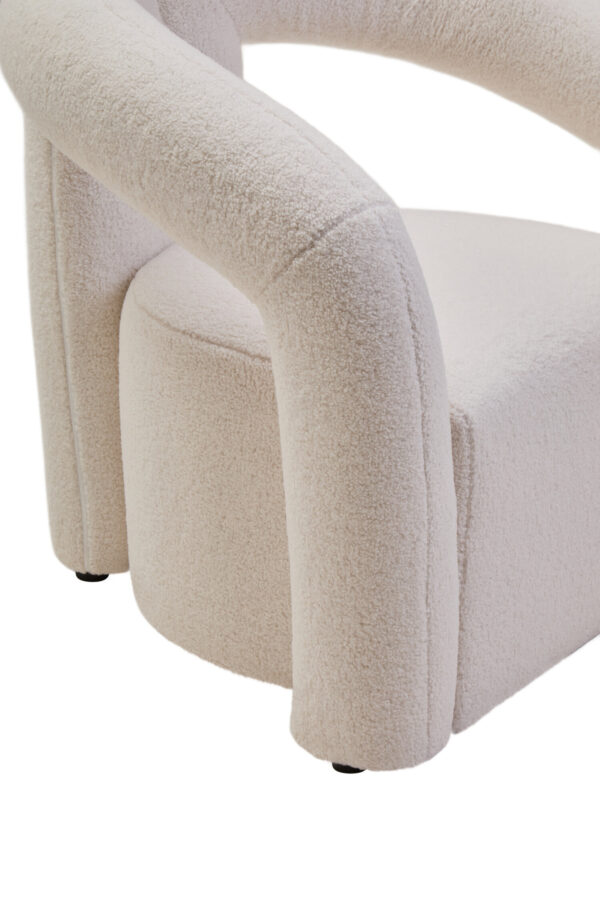 Davina Ivory Boucle Effect Statement Chair