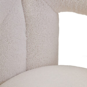 Davina Ivory Boucle Effect Statement Chair