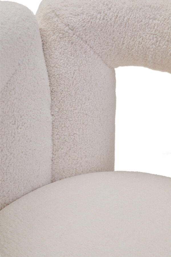 Davina Ivory Boucle Effect Statement Chair