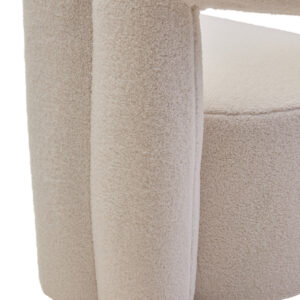 Davina Ivory Boucle Effect Statement Chair