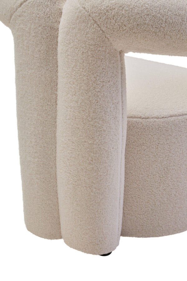 Davina Ivory Boucle Effect Statement Chair
