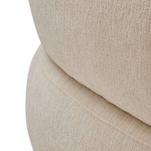 Dasha Ivory Textured Curved Chair