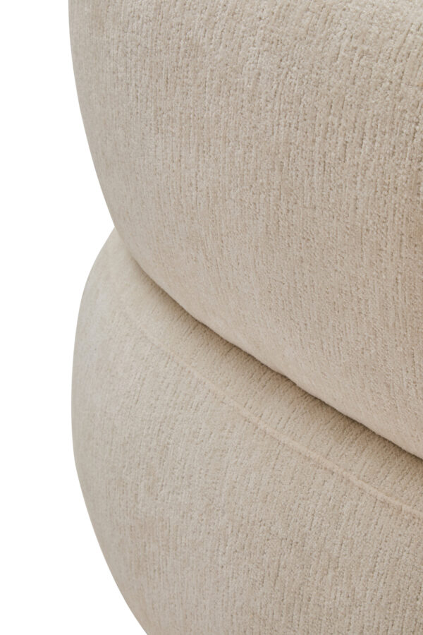 Dasha Ivory Textured Curved Chair