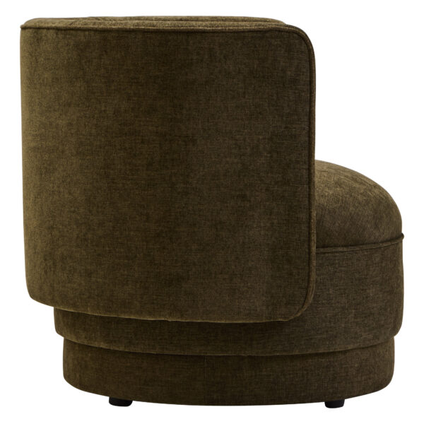 Drake Forest Green Chenille Effect Curved Chair