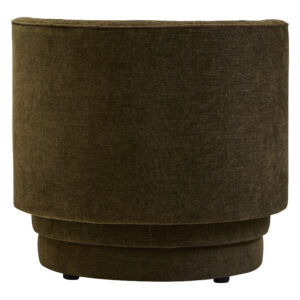 Drake Forest Green Chenille Effect Curved Chair