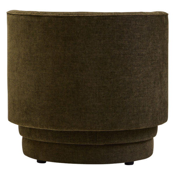 Drake Forest Green Chenille Effect Curved Chair