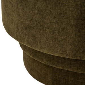 Drake Forest Green Chenille Effect Curved Chair