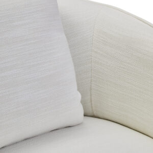 Bilani Cream Linen Effect Curved Chair