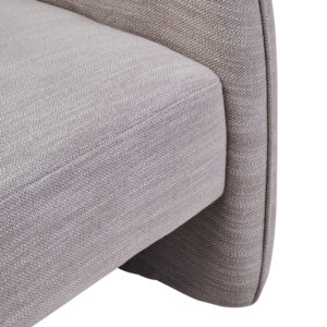Bilani Grey Linen Effect Curved Chair