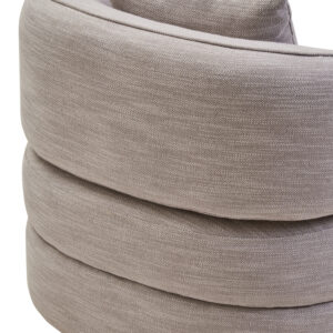 Bilani Grey Linen Effect Curved Chair