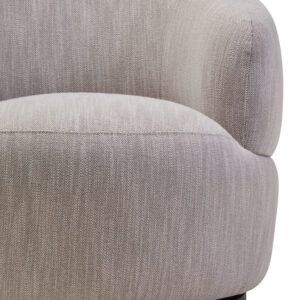 Bordo Textured Grey Curved Swivel Chair