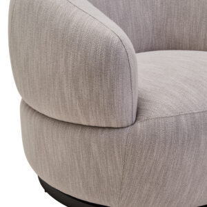 Bordo Textured Grey Curved Swivel Chair