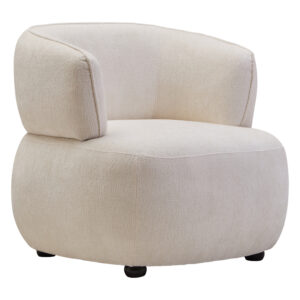 Dasha Ivory Textured Curved Chair