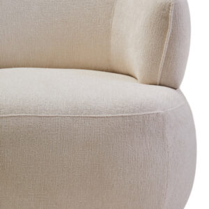 Dasha Ivory Textured Curved Chair