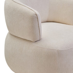Dasha Ivory Textured Curved Chair