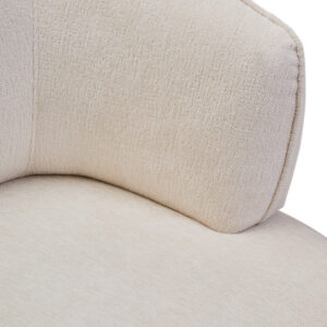 Dasha Ivory Textured Curved Chair