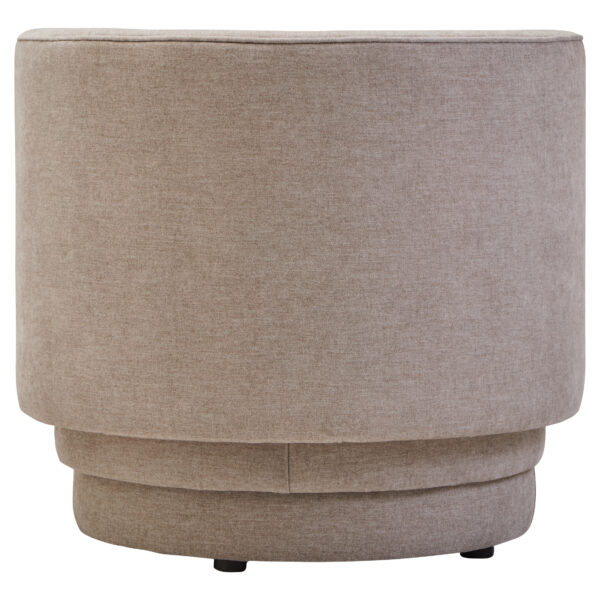 Drake Taupe Chenille Effect Curved Chair