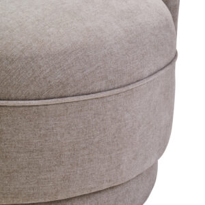 Drake Taupe Chenille Effect Curved Chair