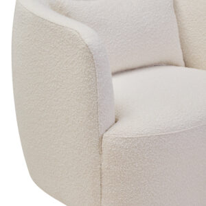 Bruge Textured Cream Curved Chair