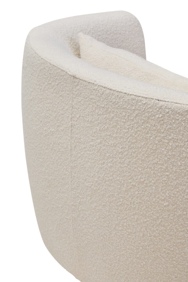 Bruge Textured Cream Curved Chair