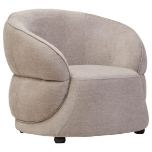 Daphne Taupe Chenille Effect Curved Chair