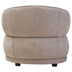 Daphne Taupe Chenille Effect Curved Chair