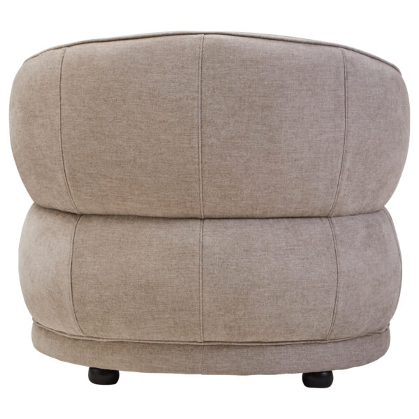 Daphne Taupe Chenille Effect Curved Chair