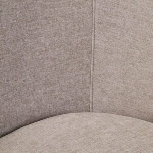 Daphne Taupe Chenille Effect Curved Chair
