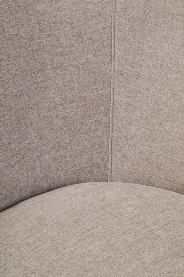 Daphne Taupe Chenille Effect Curved Chair