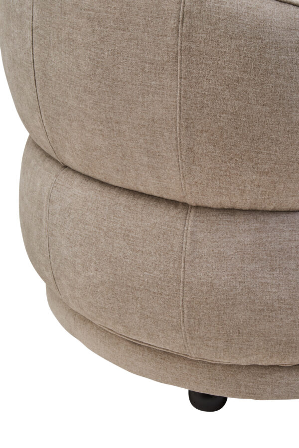 Daphne Taupe Chenille Effect Curved Chair