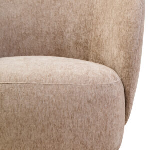 Delray Deep Stone Chenille Curved Chair
