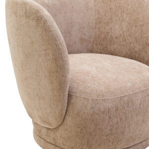 Delray Deep Stone Chenille Curved Chair