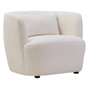 Bruge Textured Cream Curved Chair