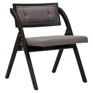 Cebu Grey and Black Elm Wood Folding Chair